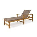 Hampton - Outdoor Chaise Lounge With Adjustable Backrest - Natural
