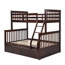 Bunk Bed With Ladder, And Safety Guard Rails