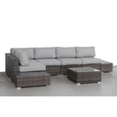 Wicker Sectional Seating Group With Plush Cushions