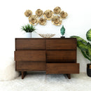 Dubrovnik - Mid-Century Modern Dresser With 6 Drawers - Brown