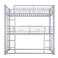Triple Bunk Bed With Sturdy Construction And Space Saving Design