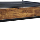 Modern Twin Size Metal Bed Frame Sturdy System Metal & Wood - Black