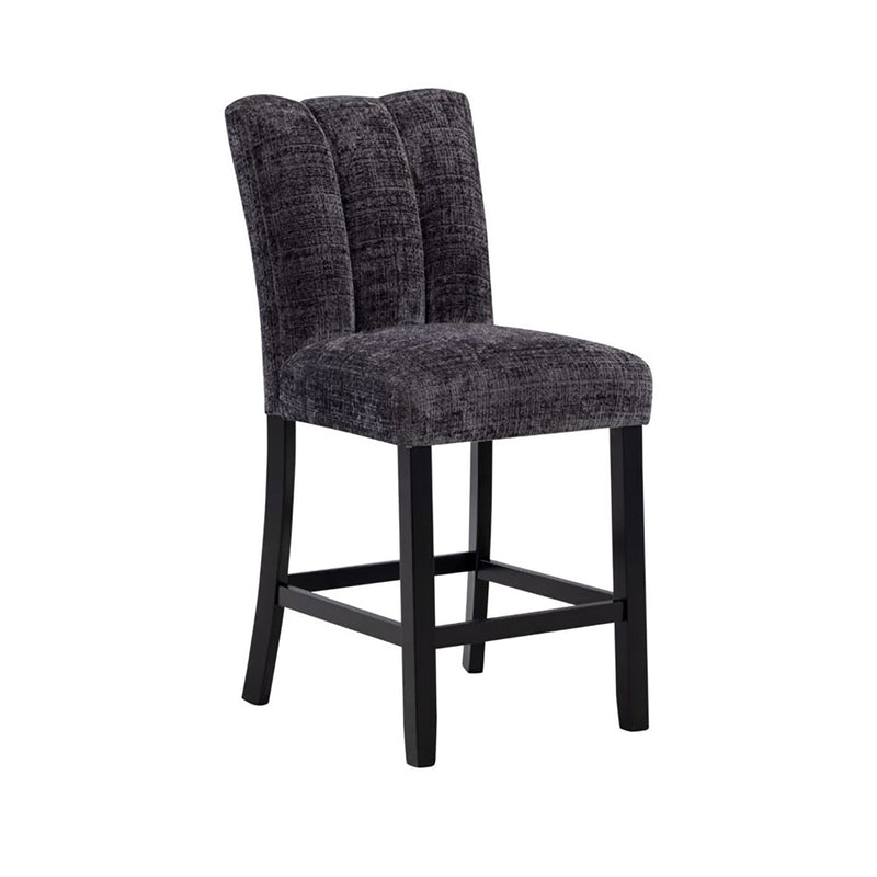 Magaly - Bar Table And Stool 5 Piece Set With Marbled Top Detail - Dark Gray