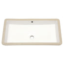 Modern Rectangular Undermount Bathroom Sink With Overflow Ceramic