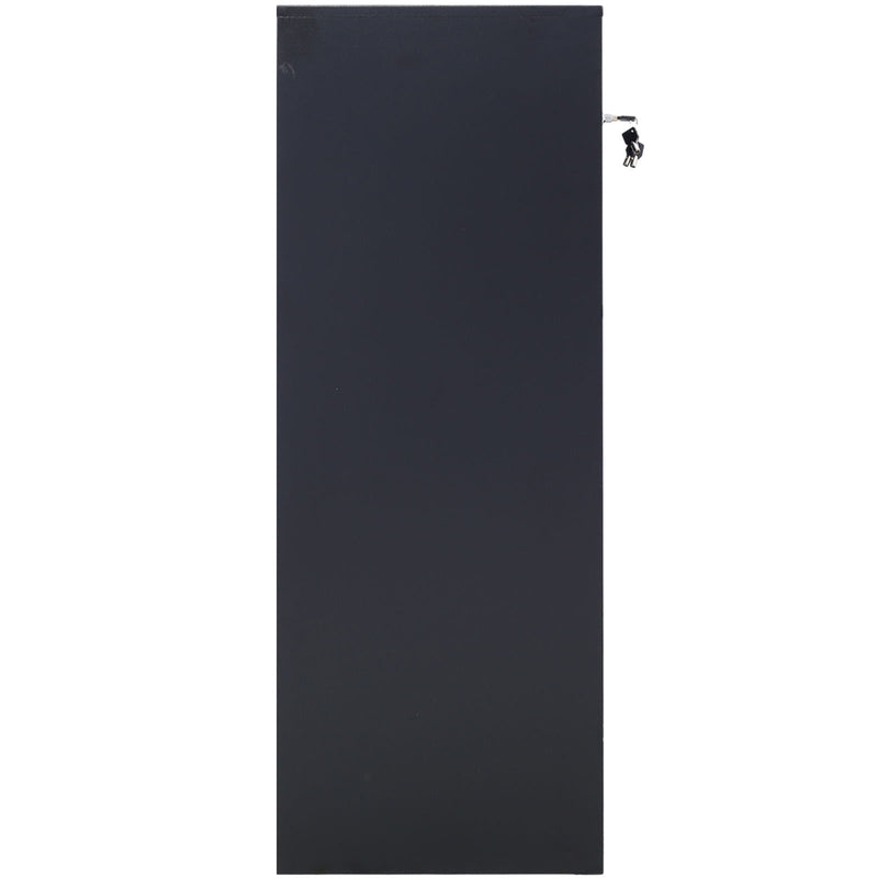 Large Steel Freestanding Floor Parcel Package Drop With Locking Letterbox Drop Mail Box With Multi Compartments - Black