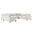 Modular Sectional Reversible U Shaped Couch Set, Free Combination Minimalist Style, Oversized 8 Seat Convertible Sofa