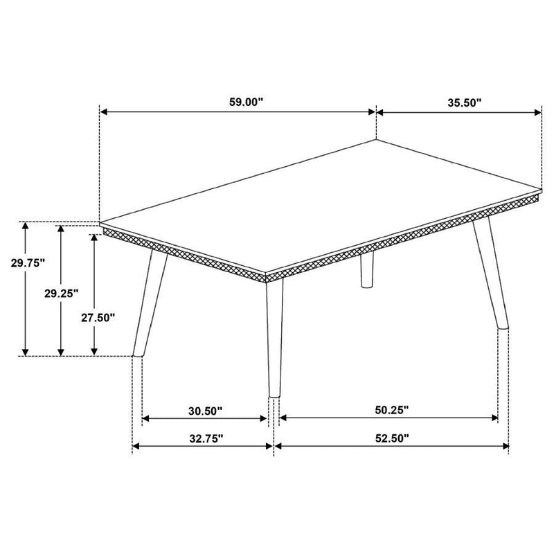 Onslow - Rectangular Wood Dining Table - Dark Brown