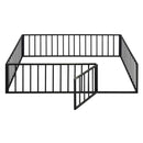 Metal Floor Bed Frame With Fence And Door