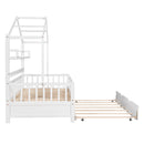 Playhouse Bed With Trundle, Kids Bed With Shelf