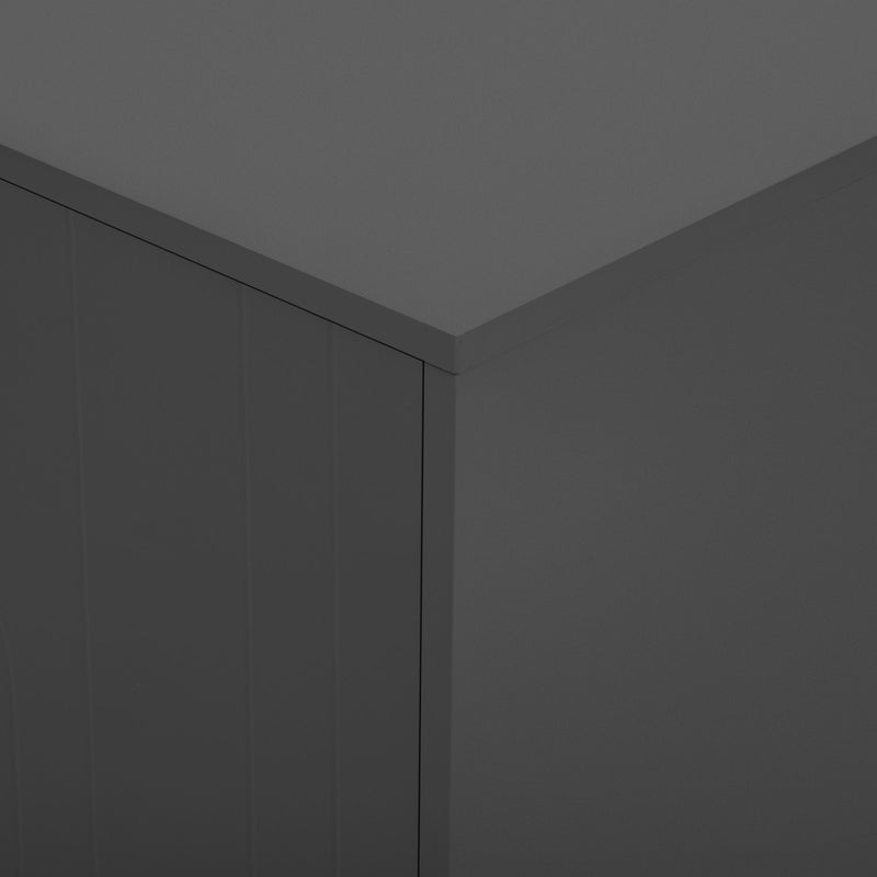 Modern TV Stand With Adjustable Shelf, Handles And Anti-Tip Device