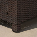 Puerta - Loveseat Outdoor Seating With Water Resistant Cushions - Dark Brown