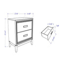 Almera - Glitter Nightstand - White