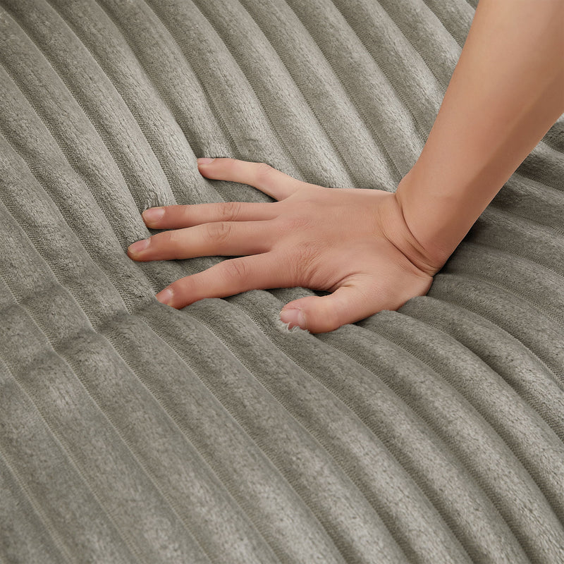 Modern 4 Seater Corduroy Sofa Couch With USB Ports And Hidden Storage