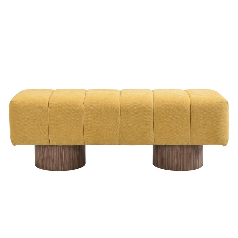Upholstered Entryway Bench Ottoman