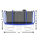 Trampoline With Basketball Hoop, Astm Approved Reinforced Type Outdoor Trampoline With Enclosure Net