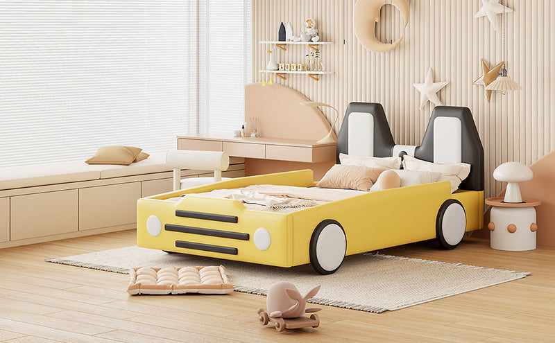 High Quality Race Car Shaped Platform Bed & Wheels