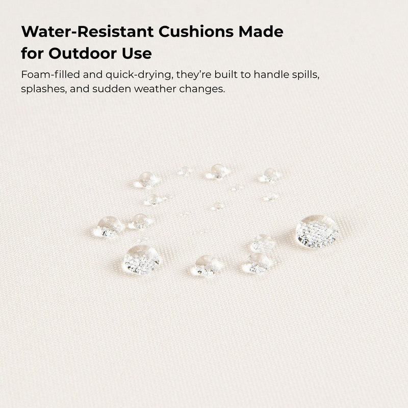 4 Piece Patio Furniture Set With Acacia Wood Table Top And Cushions