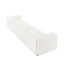 Stylish Chenille Sofa With Storage Seat And Cylindrical Backrest