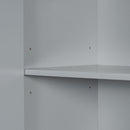 Modern Bathroom Storage Cabinet With Two Laundry Baskets, One Drawer, Adjustable Shelf