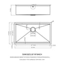 30" Undermount Kitchen Sink 16 Gauge Ledge Workstation - Brushed Nickel