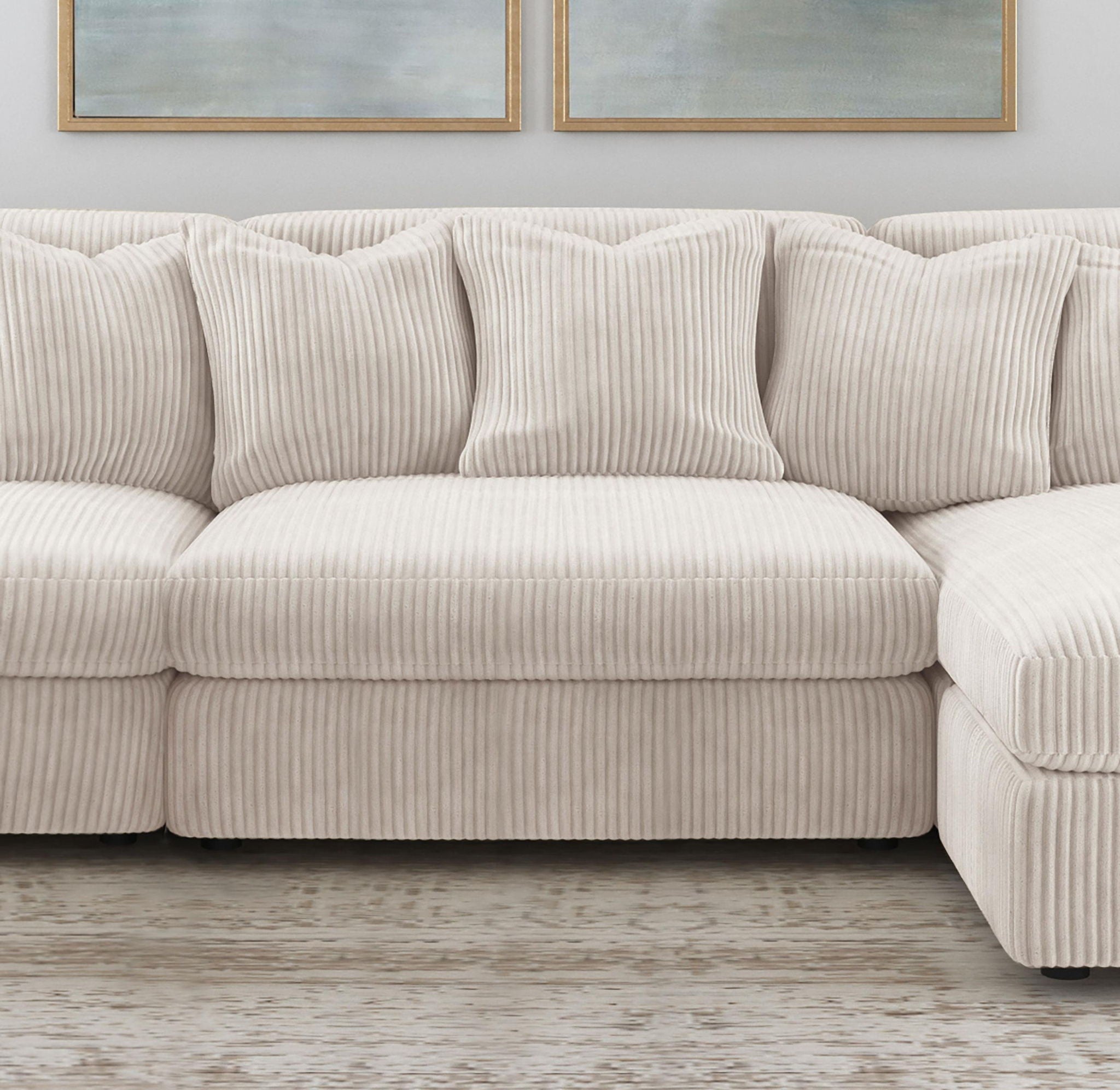 Blaine Upholstered Armless Chair Sand - Atlantic Fine Furniture Melbourne FL
