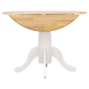 Allison - Round Drop Leaf Extension Dining Table - White - Atlantic Fine Furniture Inc