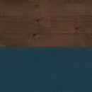 Nantucket - Chairside Table Wooden - Blue Denim, Whiskey