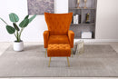 Modern Accent Chair With Ottoman, Comfy Armchair For Living Room