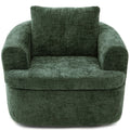 Modern Swivel Barrel Chair With Dual-Layer Cushion