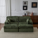 Double Chaise Lounge Chair, Oversized Upholstered Sleeper Cloud Couch