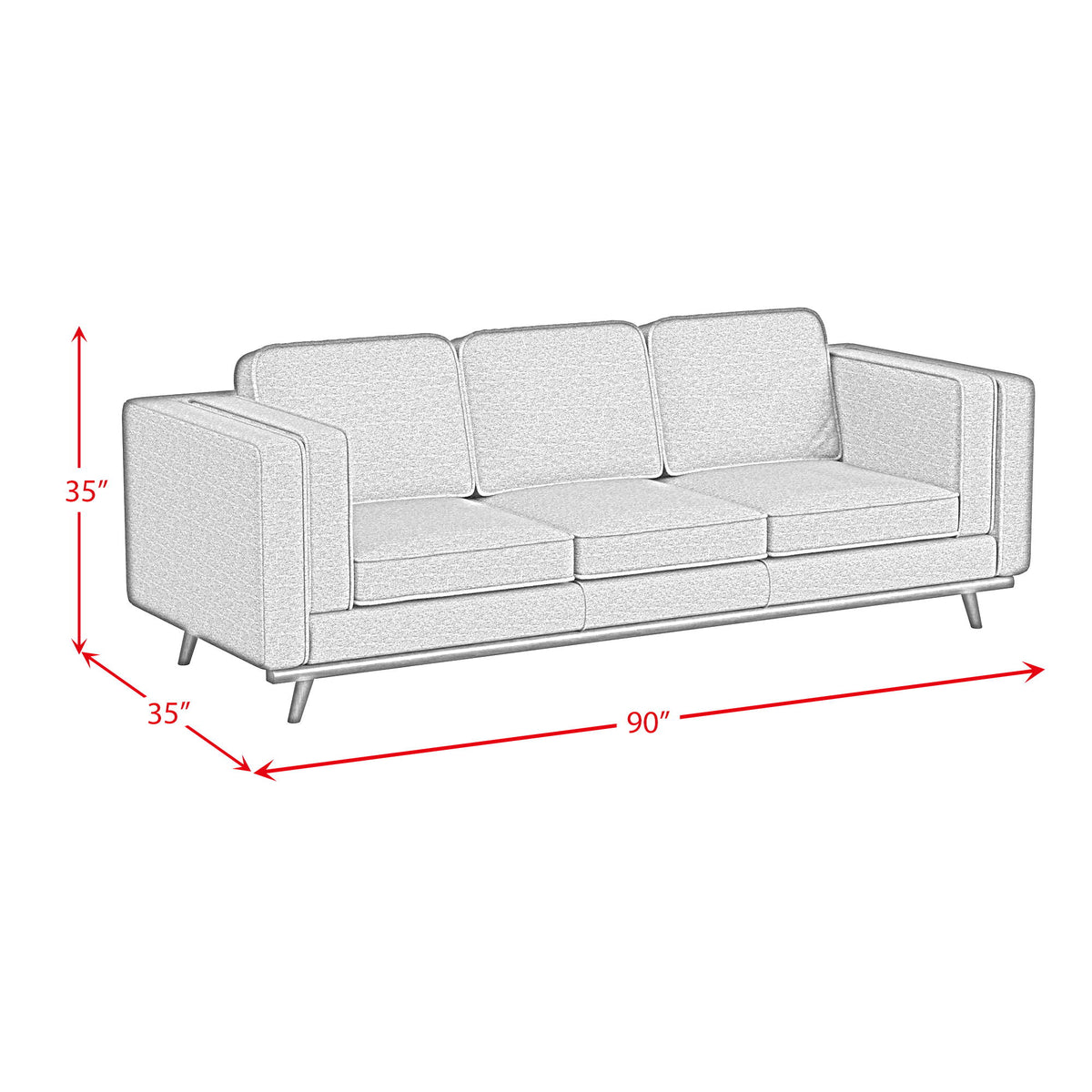 Venus Sofa in Beige by Elements International, view 10