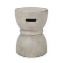 Outdoor Side Table With Hourglass Shape - Gray