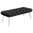 Ella - Upholstered Tufted Bench Metal Legs