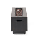 Modern Rectangular Iron Fire Pit 50,000 Btu