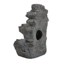 Concrete Rock Waterfall Fountain With LED Lights, Outdoor Garden Decor