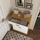 Freestanding Wooden Shoe Cabinet, 4 Tier Organizer With Drawer