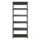 Monica - Wood And Metal Walk In Closet With 5 Shelves Construction - Gray