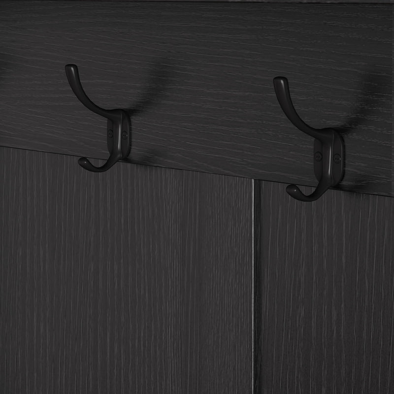 Hallway Hall Tree With Removable Cushion Bench, Coat Rack, Storage Shelves