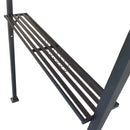 Outdoor Grill Gazebo With Double Tier Soft Top Canopy, Steel Frame, Bar Counters & Hook