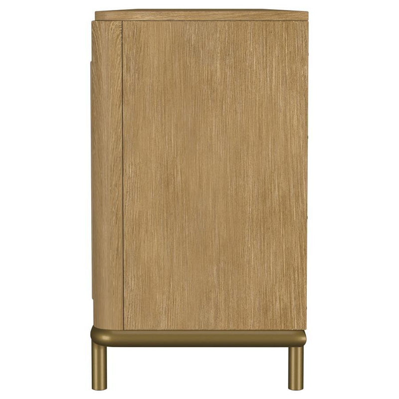 Arini - Rattan Cane 2-Door TV Stand Media Console - Sand Wash