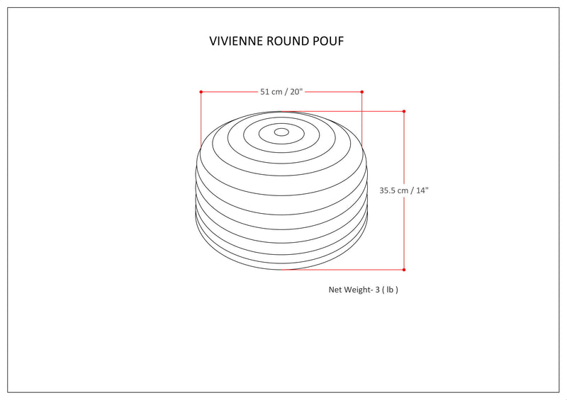 Vivienne - Round Pouf