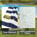 2 Piece High Back Patio Chair Cushion Set, Tufted Adirondack And Rocking Chair Cushions