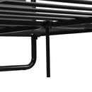 Industrial Platform Queen Bed Frame/Mattress Foundation with Rustic Headboard and Footboard, Strong Steel Slat Support, No Box Spring Needed, Noise Free, Easy Assembly