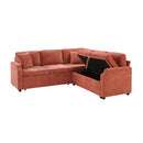 Modern L Shaped Sectional Sofa Bed With Hidden Storage Chenille Upholstery