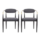 Modern Upholstered Dining Chair With Iron Frame