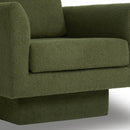 360° Modern Swivel Accent Chair Round Armchair, Thick Padded Single Lounge Sofa Upholstered Comfy