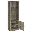 Burke - 3-Shelf Engineered Wood Media Tower - Gray Driftwood - Atlantic Fine Furniture Inc