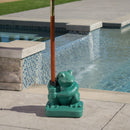Whimsical - Frog Neptune Umbrella Base Concrete
