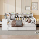 Daybed With 3 Drawers USB Ports And Desk