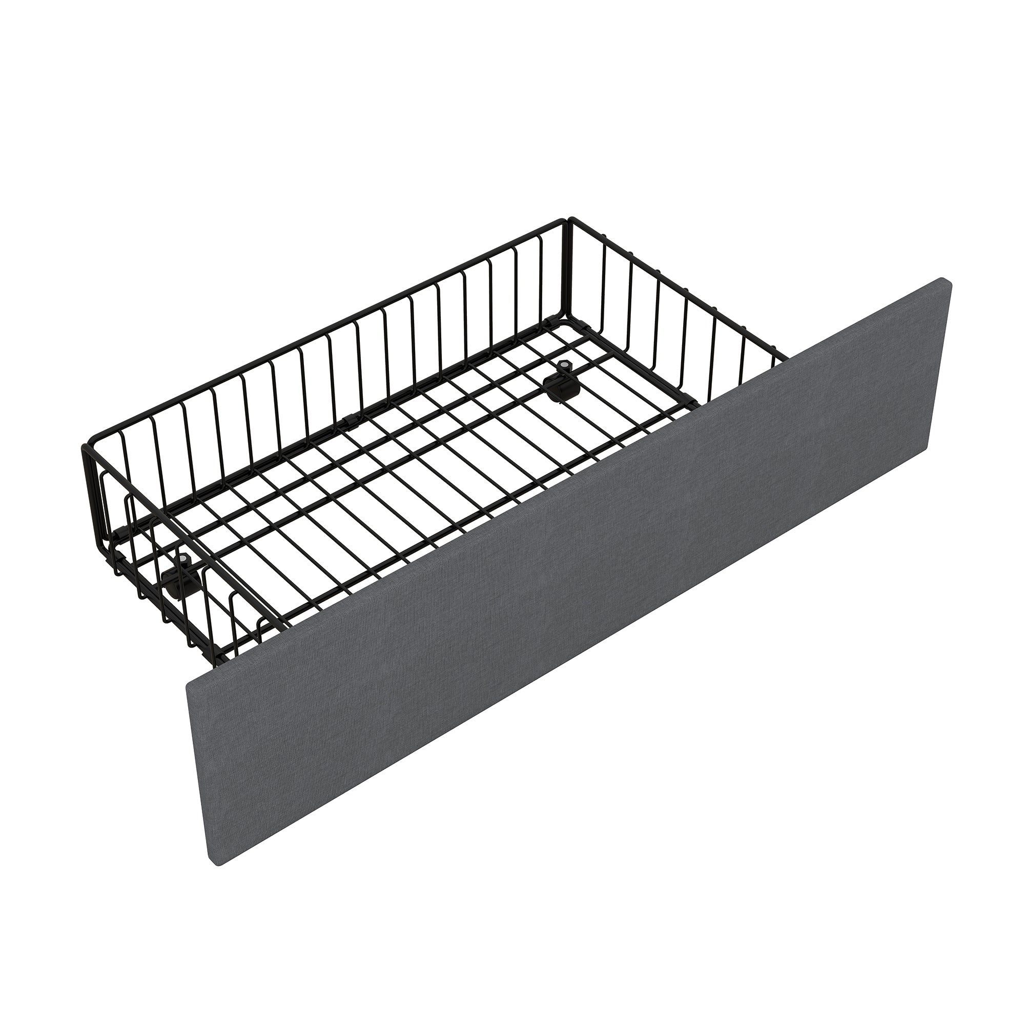 Queen Bed Frame with LED Headboard, Upholstered Bed with 4 Storage Drawers and USB Ports, Dark Grey - Atlantic Fine Furniture Melbourne FL